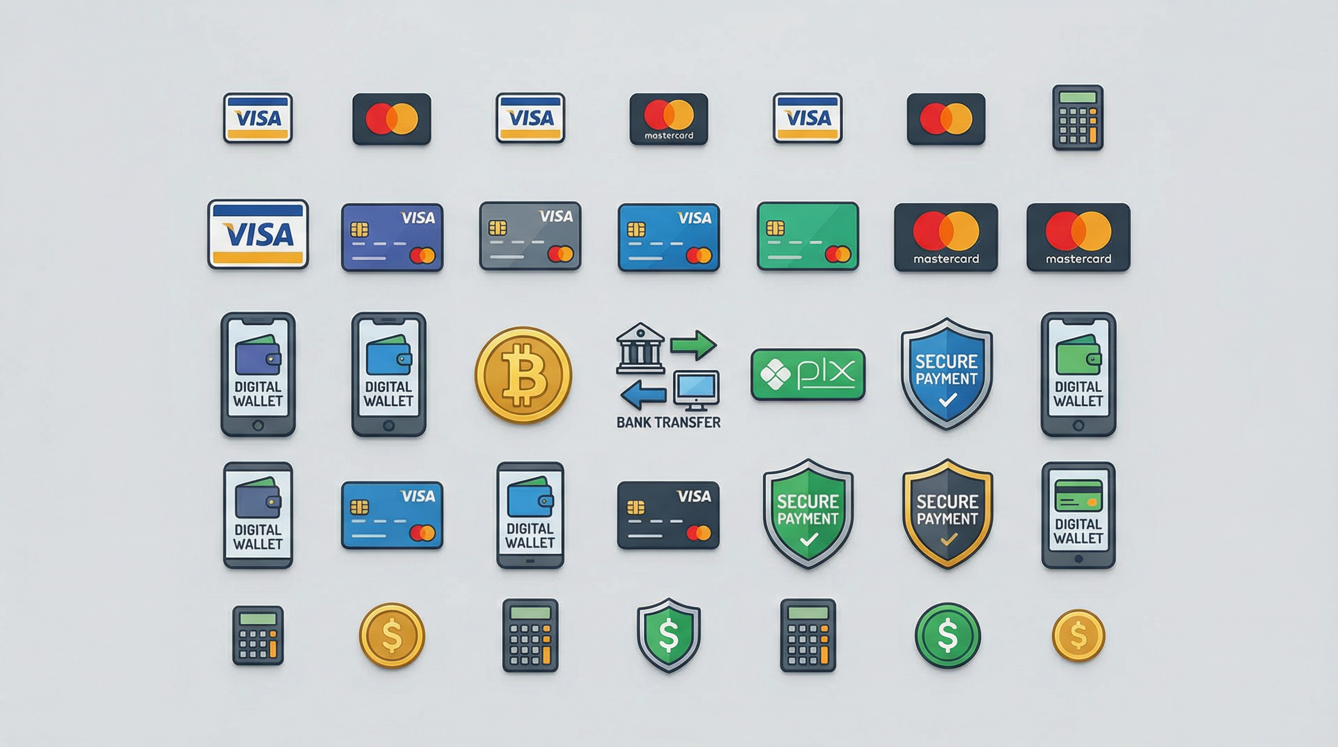 赌博网站支持的支付方式图标集合